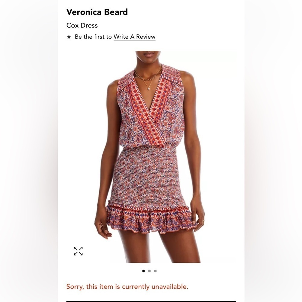 Veronica Beard Red and Blue Cox Dress size S